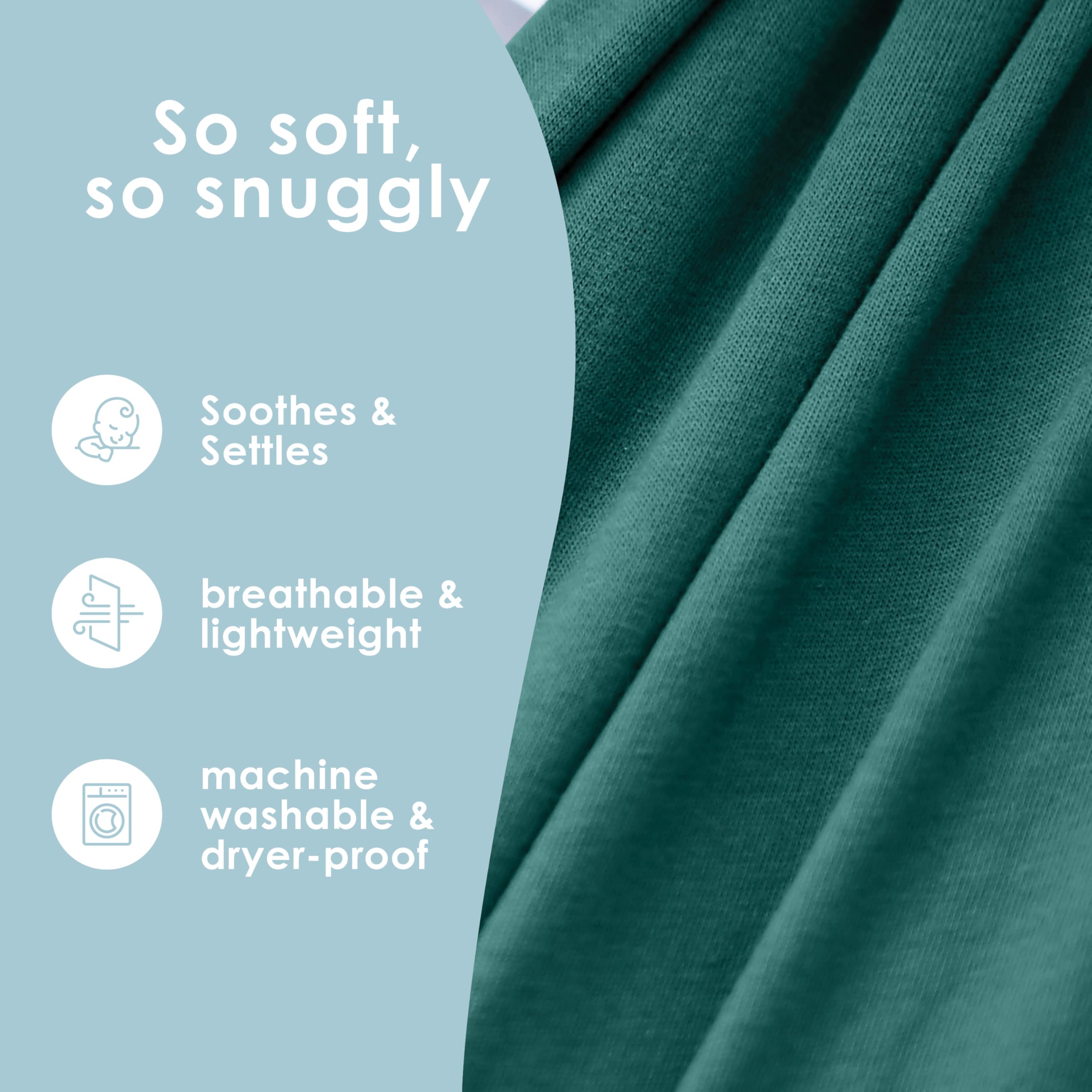 Sleepy Wrap worn by parent demonstrates hands-free convenience during daily tasks.