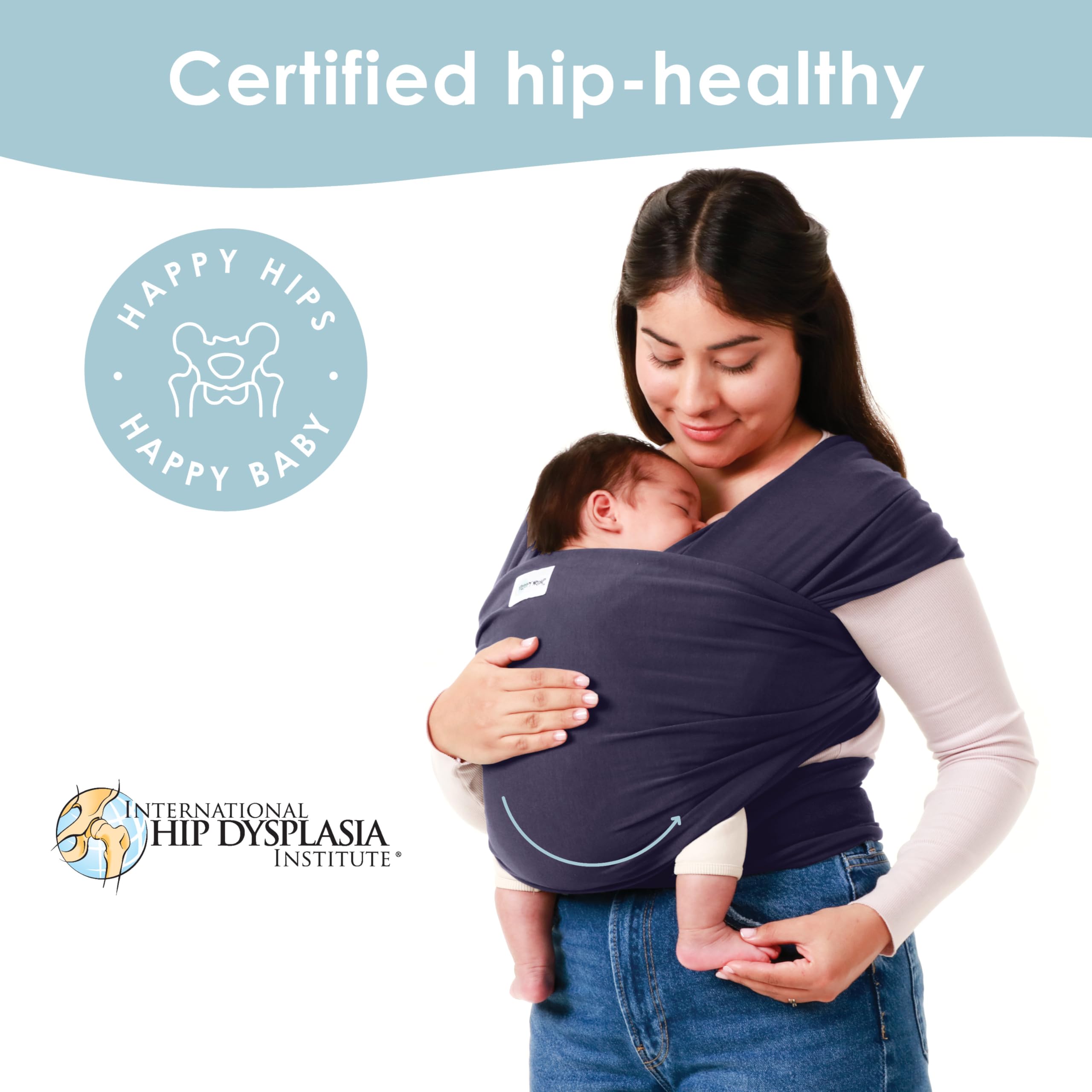 Sleepy Wrap front-carry setup enables easy soothing and hands-free moments.