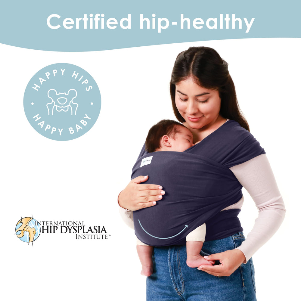 Sleepy Wrap front-carry setup enables easy soothing and hands-free moments.