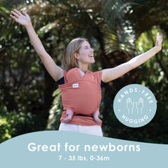 Sleepy Wrap pink ergonomic fit shows balanced back and shoulder support.