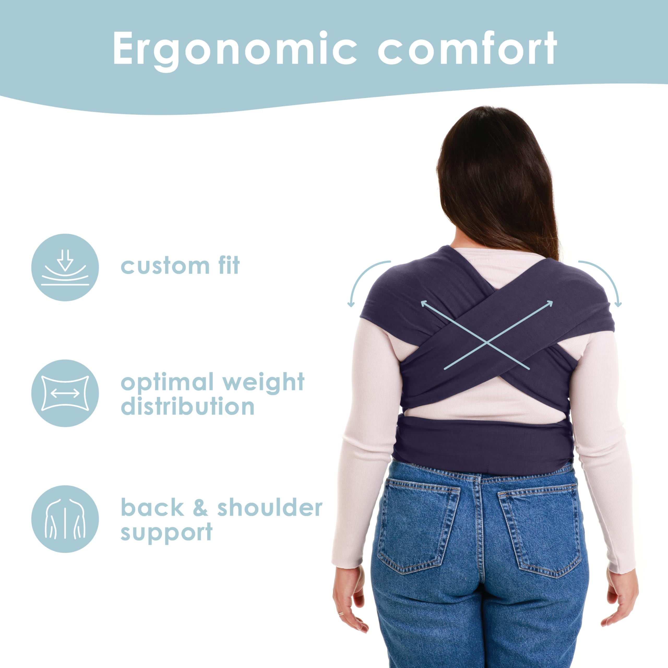 Sleepy Wrap portable design fits in a diaper bag for on-the-go use.