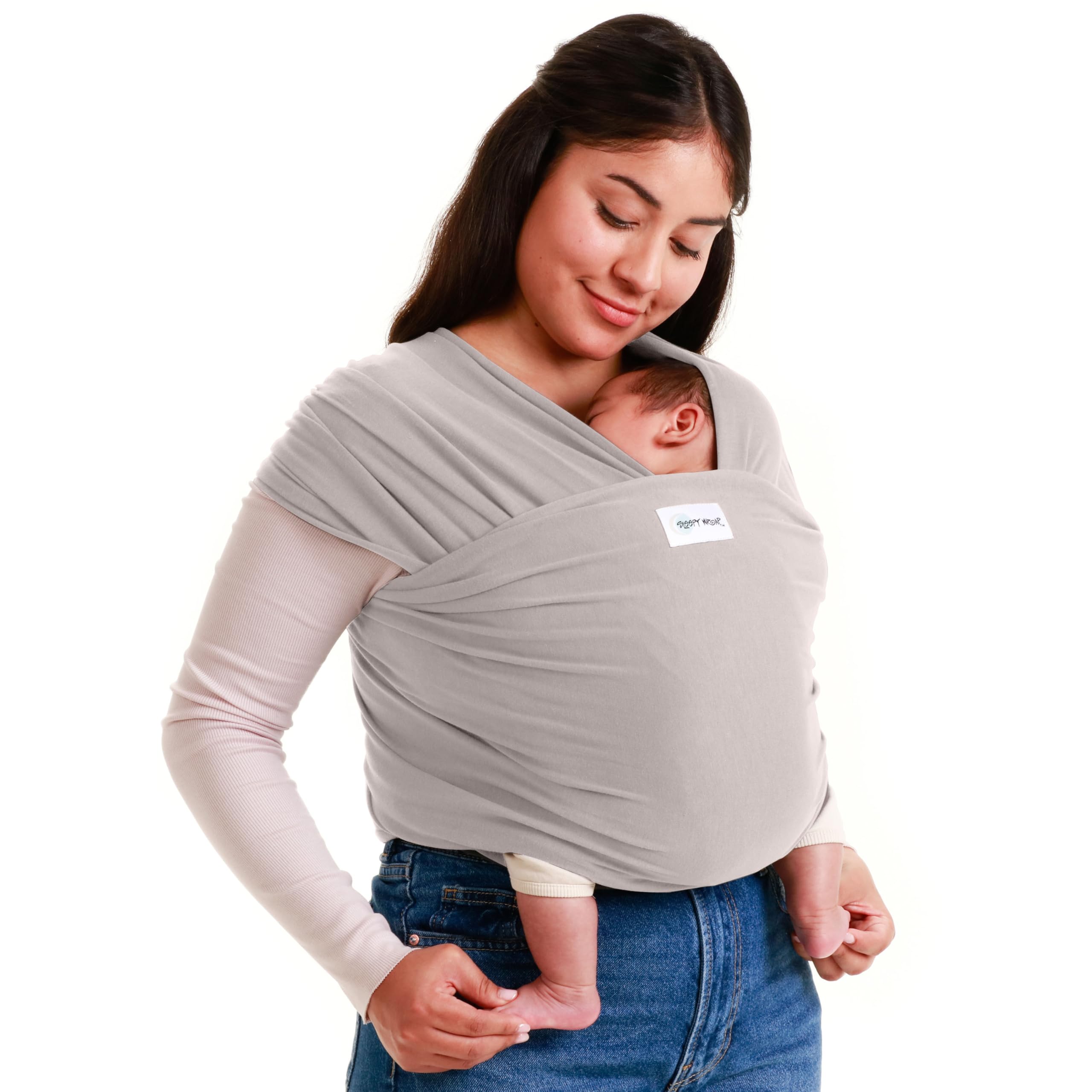 Sleepy Wrap soft stretchy fabric provides gentle newborn cuddles and everyday comfort.