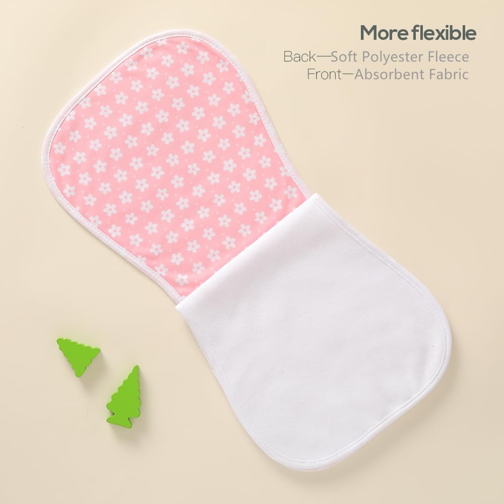 sleepyturtle burp cloths large size provides ample coverage for newborns.