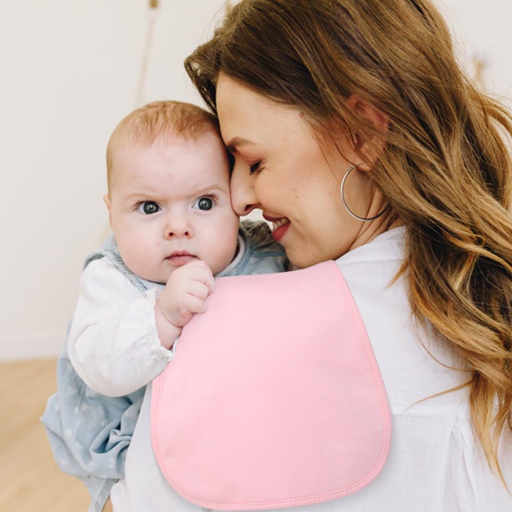 sleepyturtle large-coverage burp cloths illustrate ample protection across outfits and surfaces