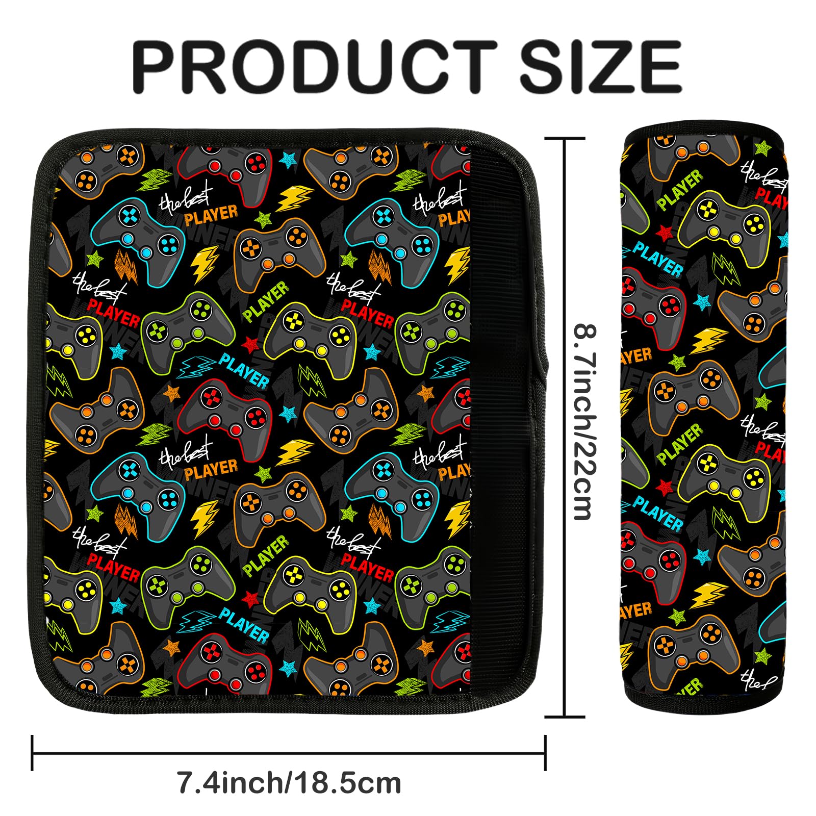 SLEILIN seat belt pad soft fabric view highlighting anti-friction protection