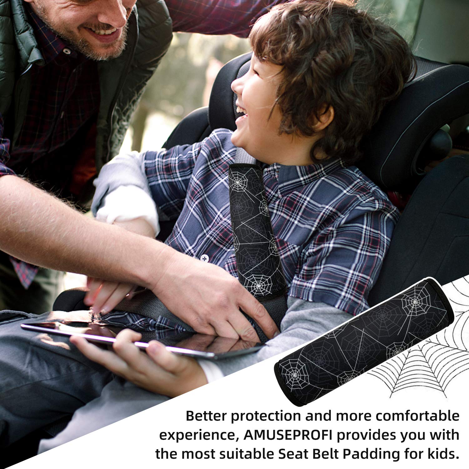SLEILIN seatbelt cushion soft neoprene emphasizes comfortable padding.