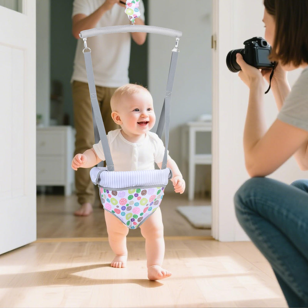 Slevoo Baby Jumper activities play scene highlights engaging movement for motor exploration.