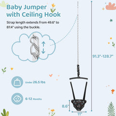 Slevoo baby jumper complete kit with hook bolt and rope