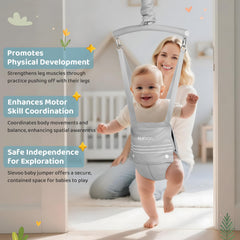 Slevoo baby jumper grey fabric close-up highlights soft, durable material