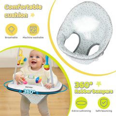 Slevoo Baby Jumper jingle rattles provide delightful sounds to encourage reaching.