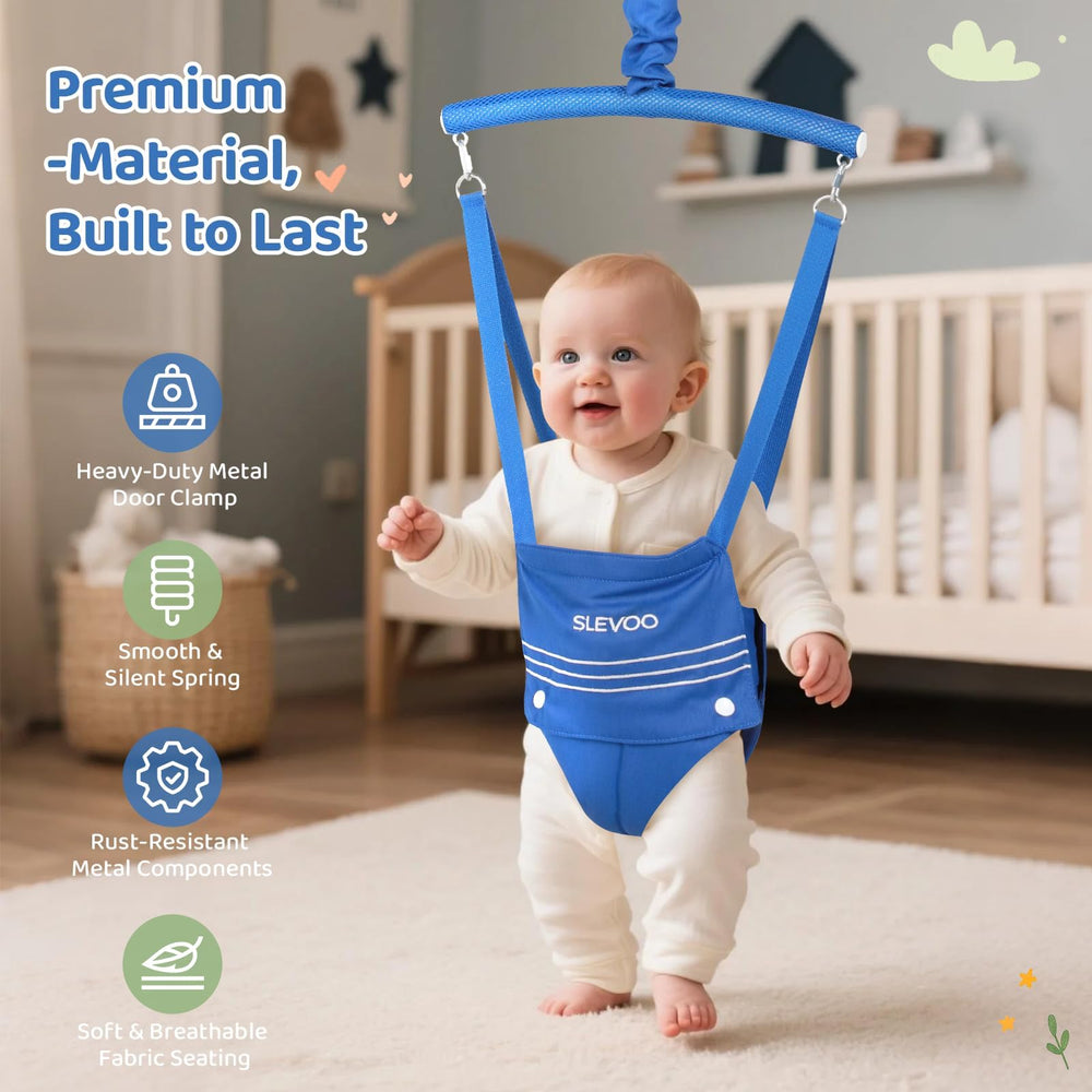 Slevoo Baby Jumper ready in a compact space-saving room setup