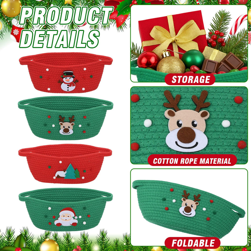 Sliner baskets filled with toys and treats for holiday décor and storage