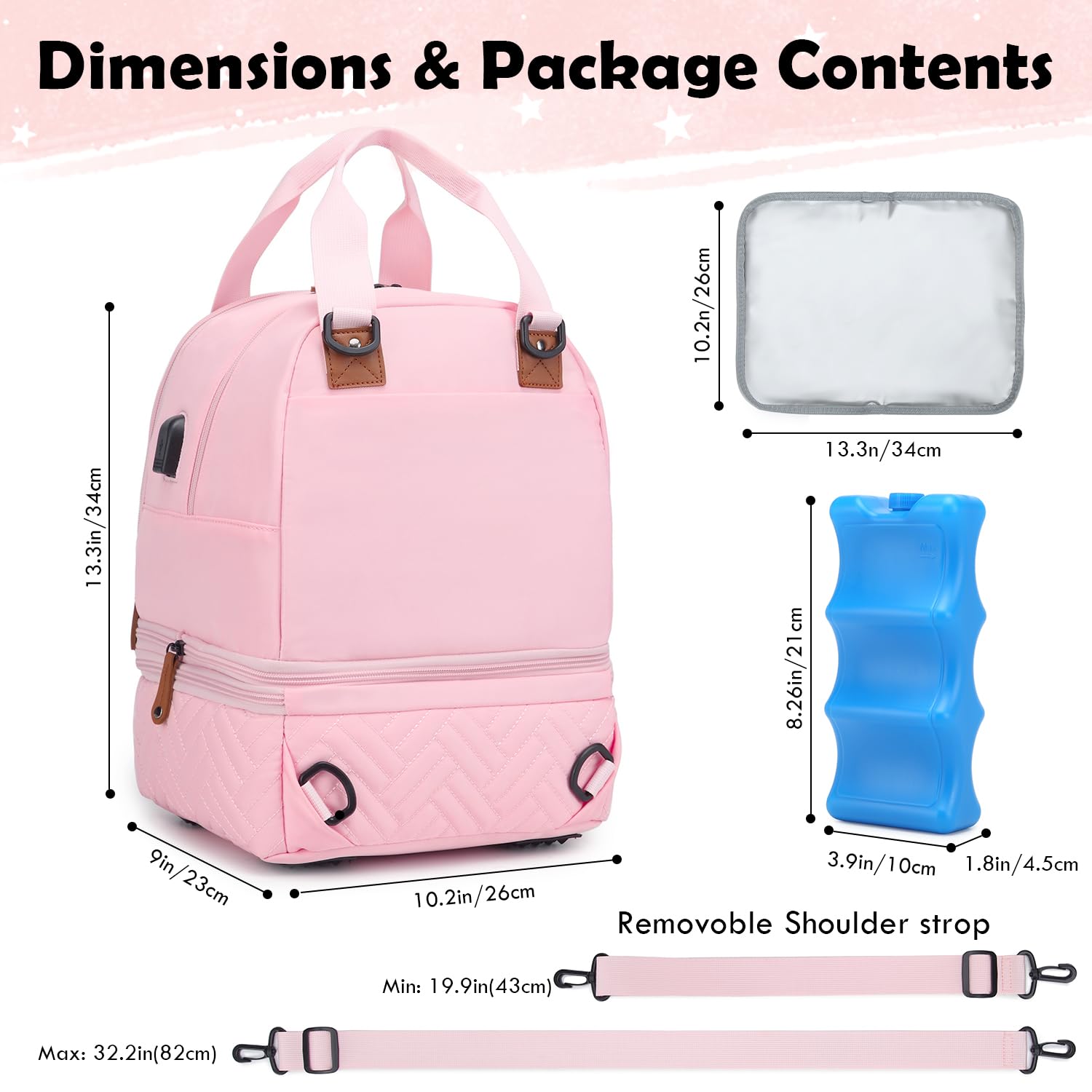 Front and back pockets of SLINRKE bag securing valuables