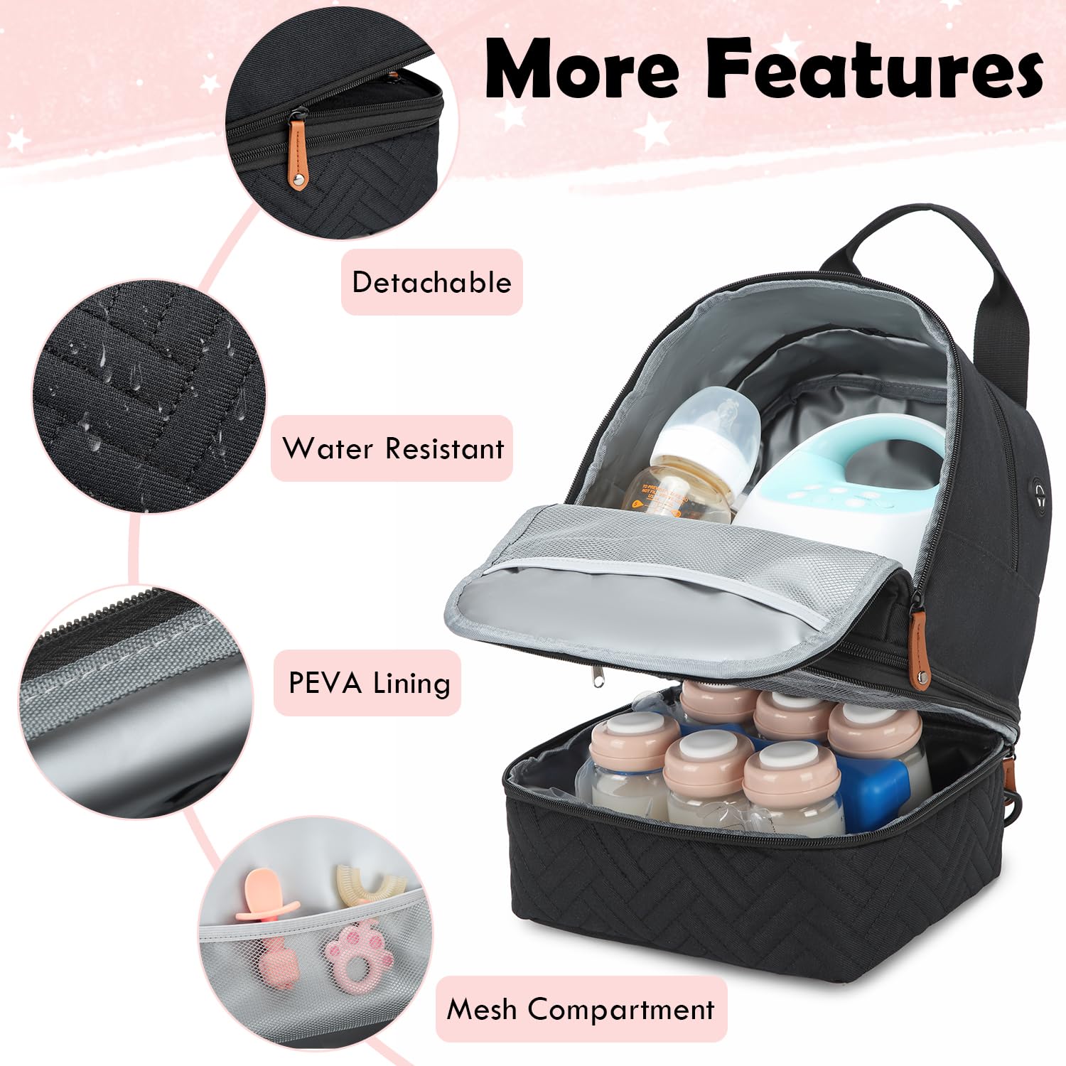 SLINRKE Spectra bag front pocket keeps valuables accessible.
