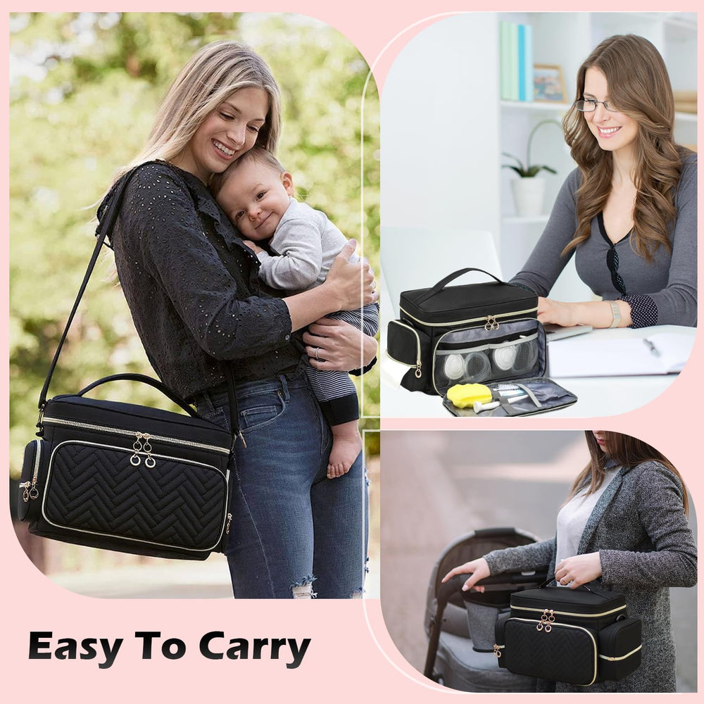 SLINRKE Spectra bag travel-ready design with handle and strap.