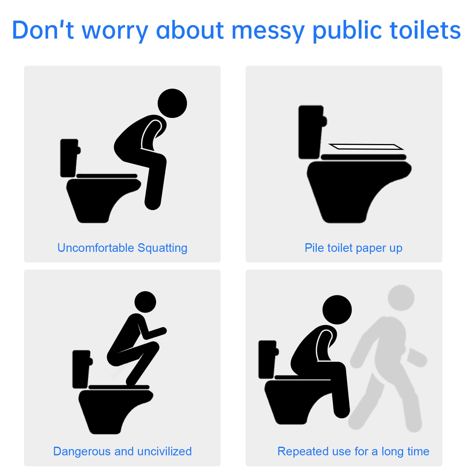 Sliverdew toilet seat covers in use on a toilet seat offering added hygiene.