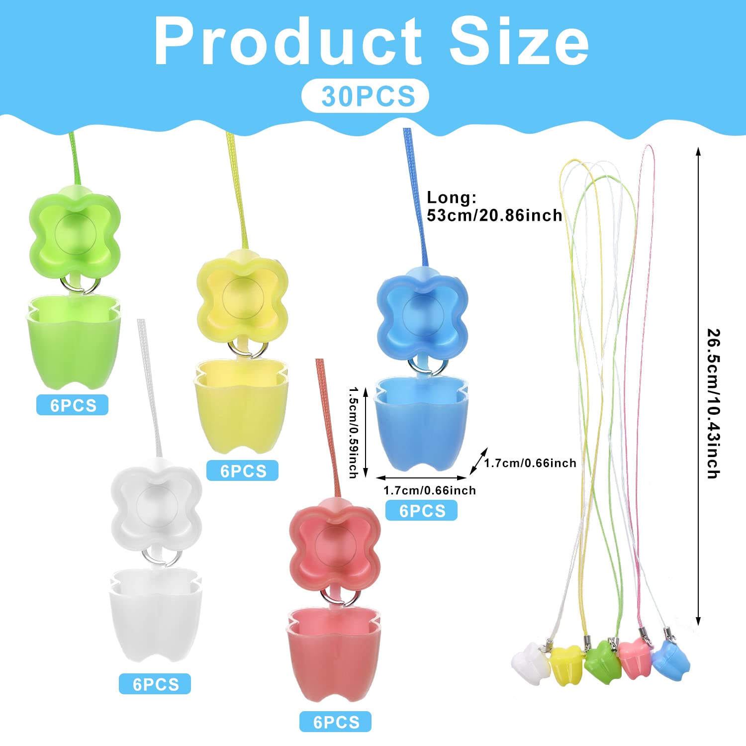 Sliverdew tooth storage box in color variety keeps kid teeth neatly stored.