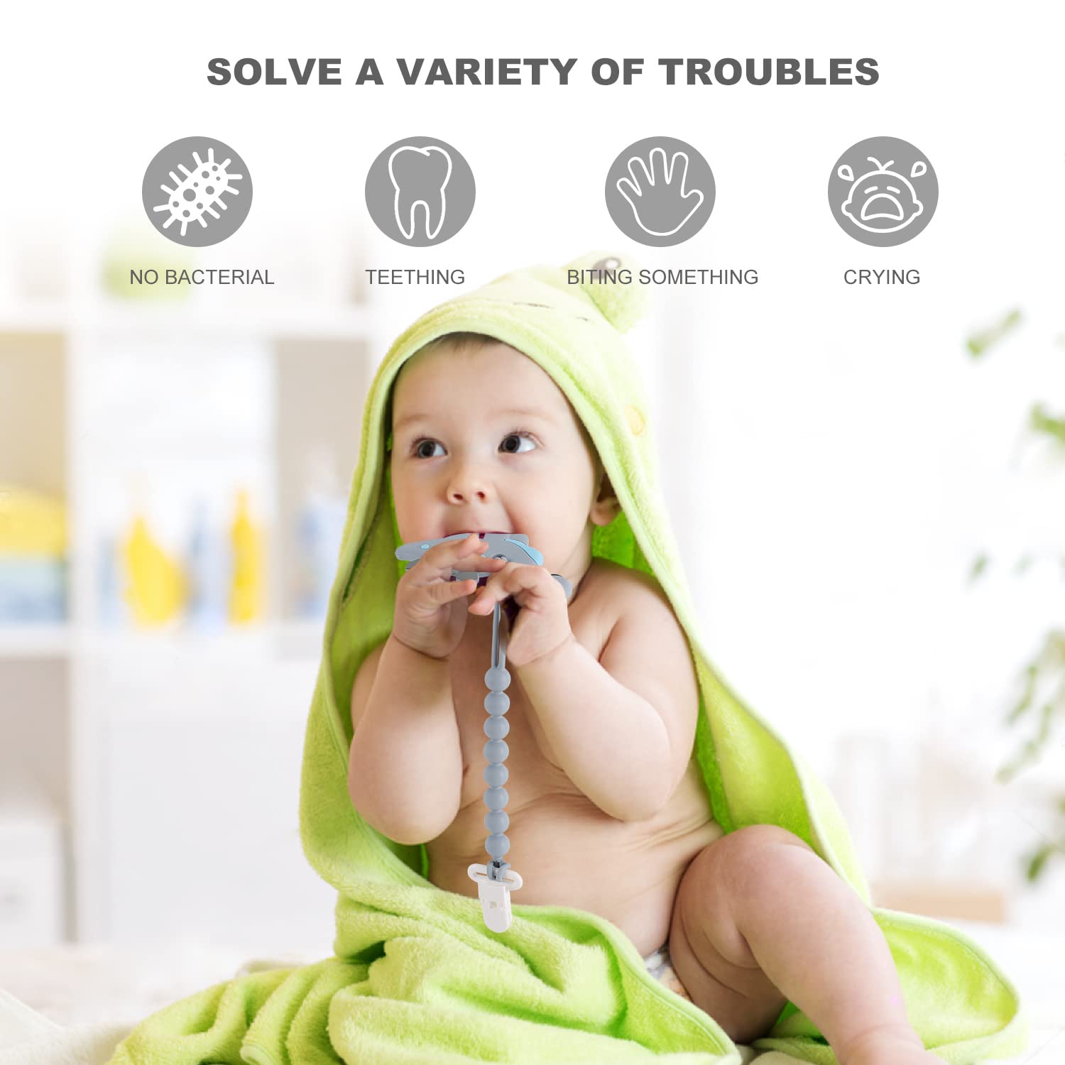 Slotic dinosaur teether close-up highlights durable food-grade silicone