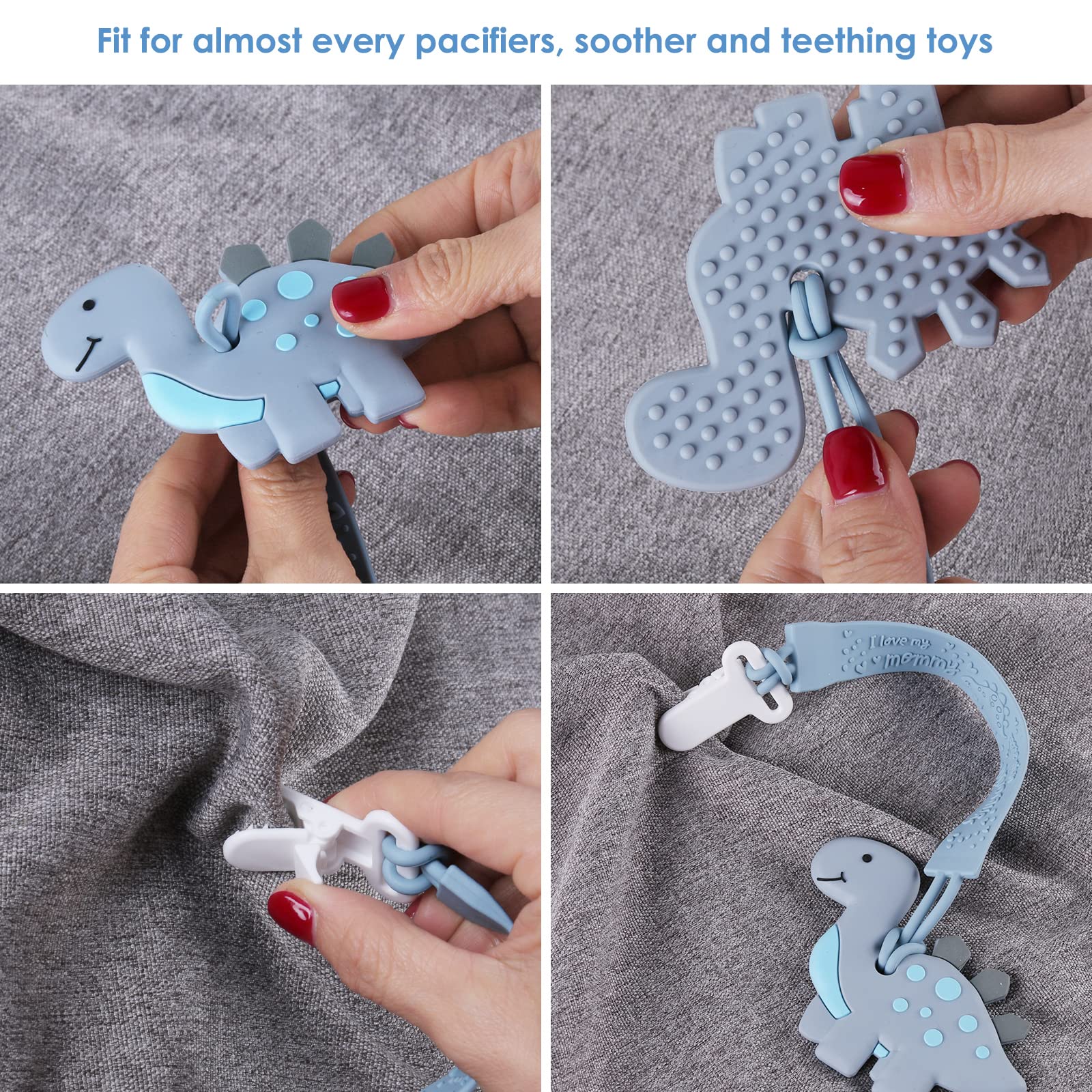 Slotic pacifier clip compatible with ages 3-18 months and most pacifiers