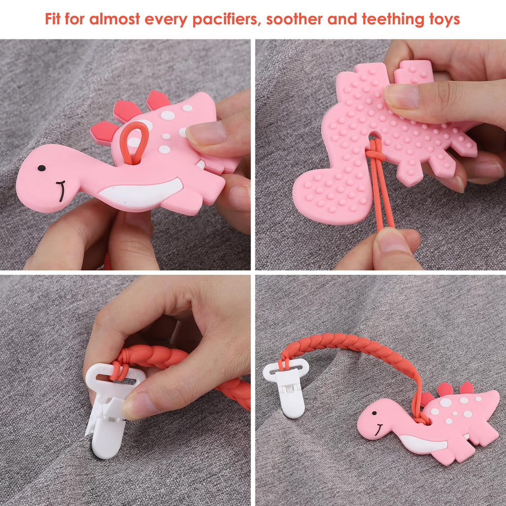 Slotic pacifier clip prevents dropped pacifiers and keeps essentials handy.