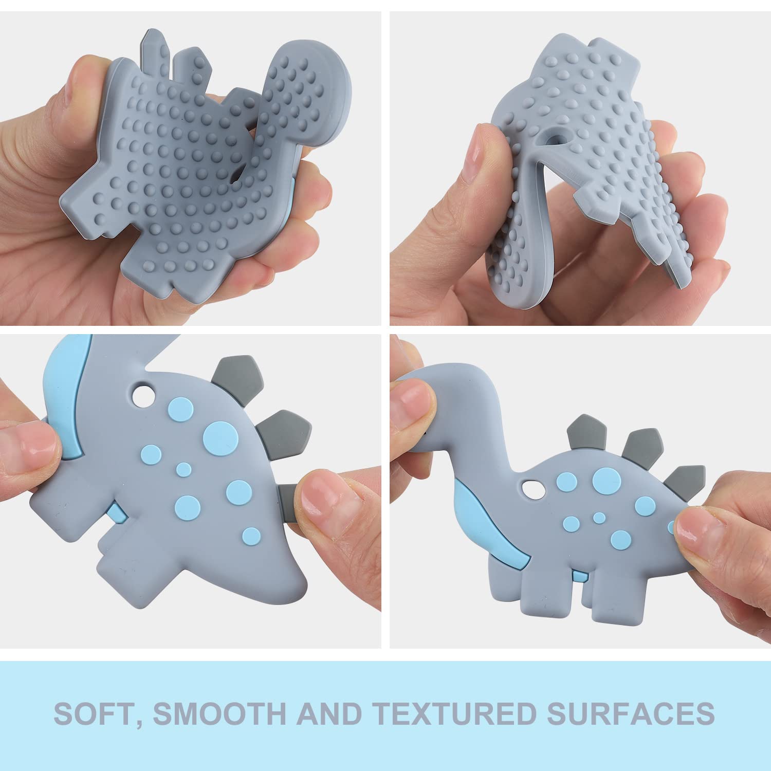 Slotic teether gift-packaging image suggests an ideal baby shower gift.