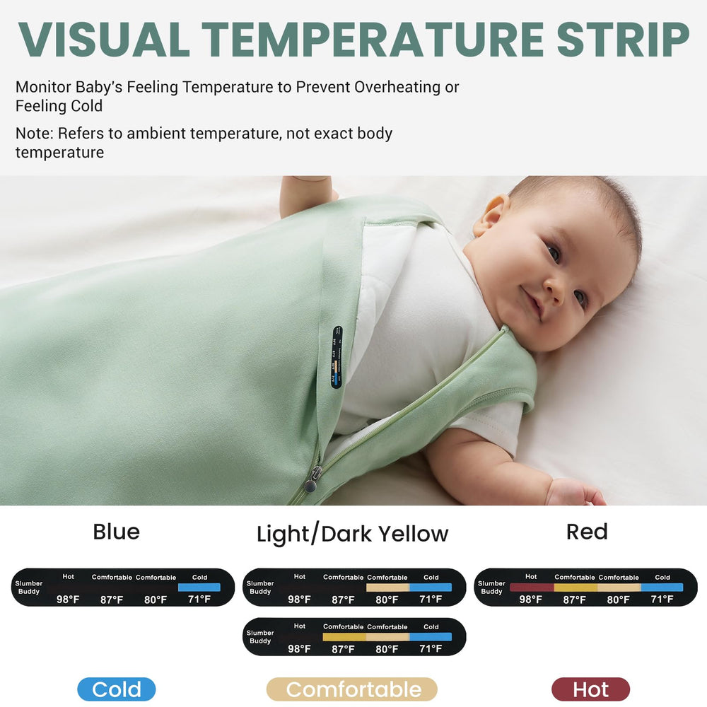 Slumber Buddy Sleep Sack with 2-way zipper enables easy diaper changes without waking baby