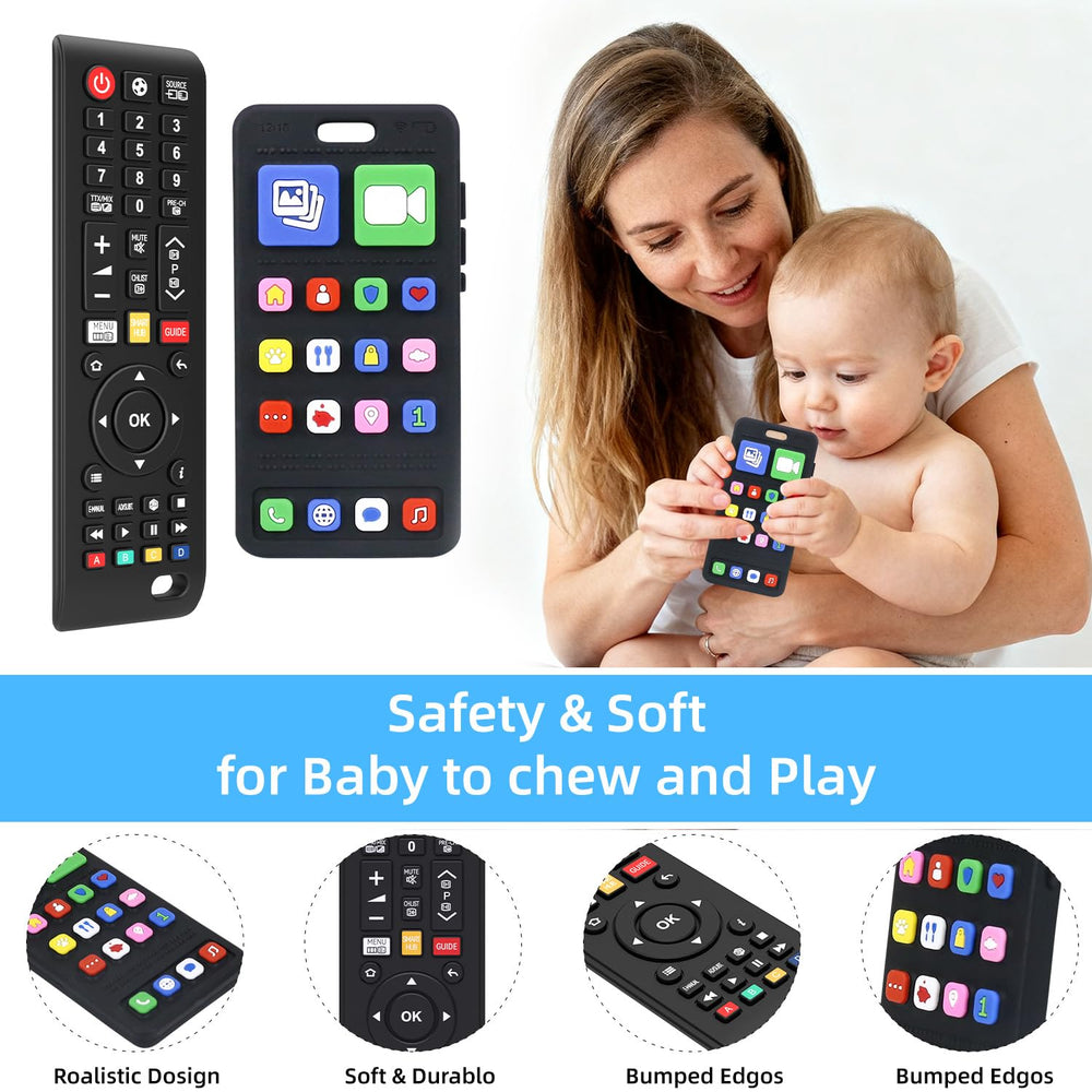 SLUQQHDU teether with easy-grip design aids tiny hands in handling.