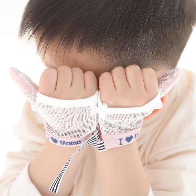 Sluswallow white safety covering for fingers reduces scratching risk.