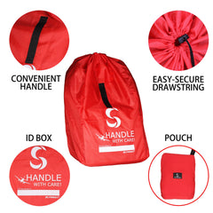 SLYNNAR car seat travel bag with logo and ID box for quick return