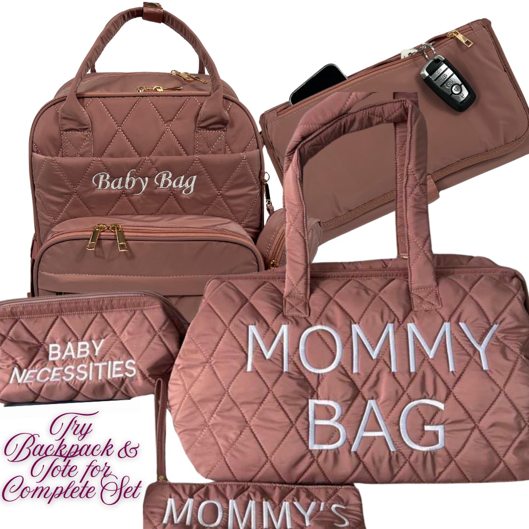 SLyTesha diaper backpack pink side view highlights easy access and wear comfort.