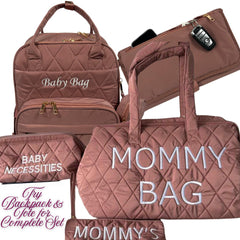SLyTesha diaper backpack pink side view highlights easy access and wear comfort.