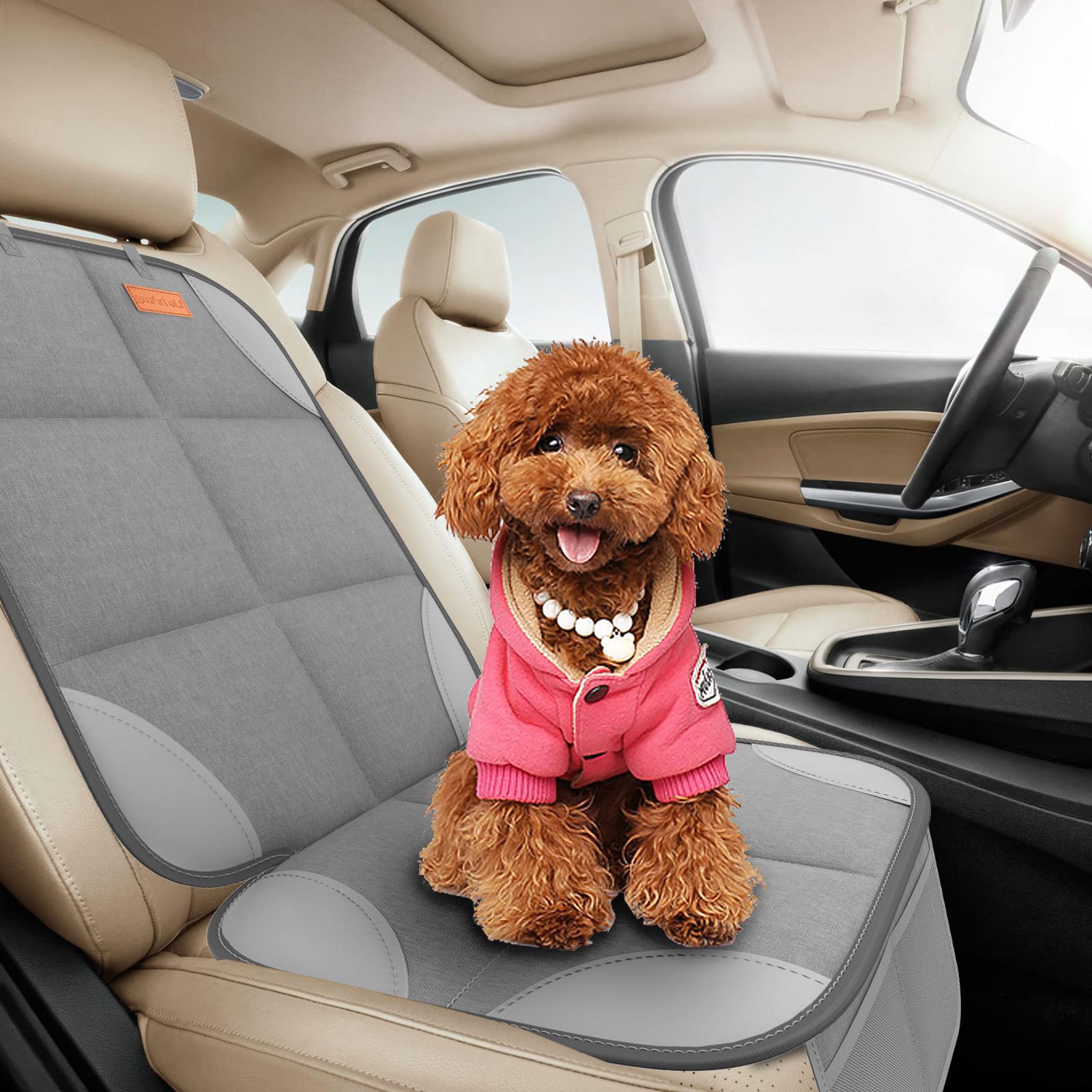 SMART ELF Car Seat Protector adjustable straps secure a snug fit