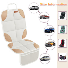 SMART ELF car seat protector edge PVC reinforcement detail for durability.