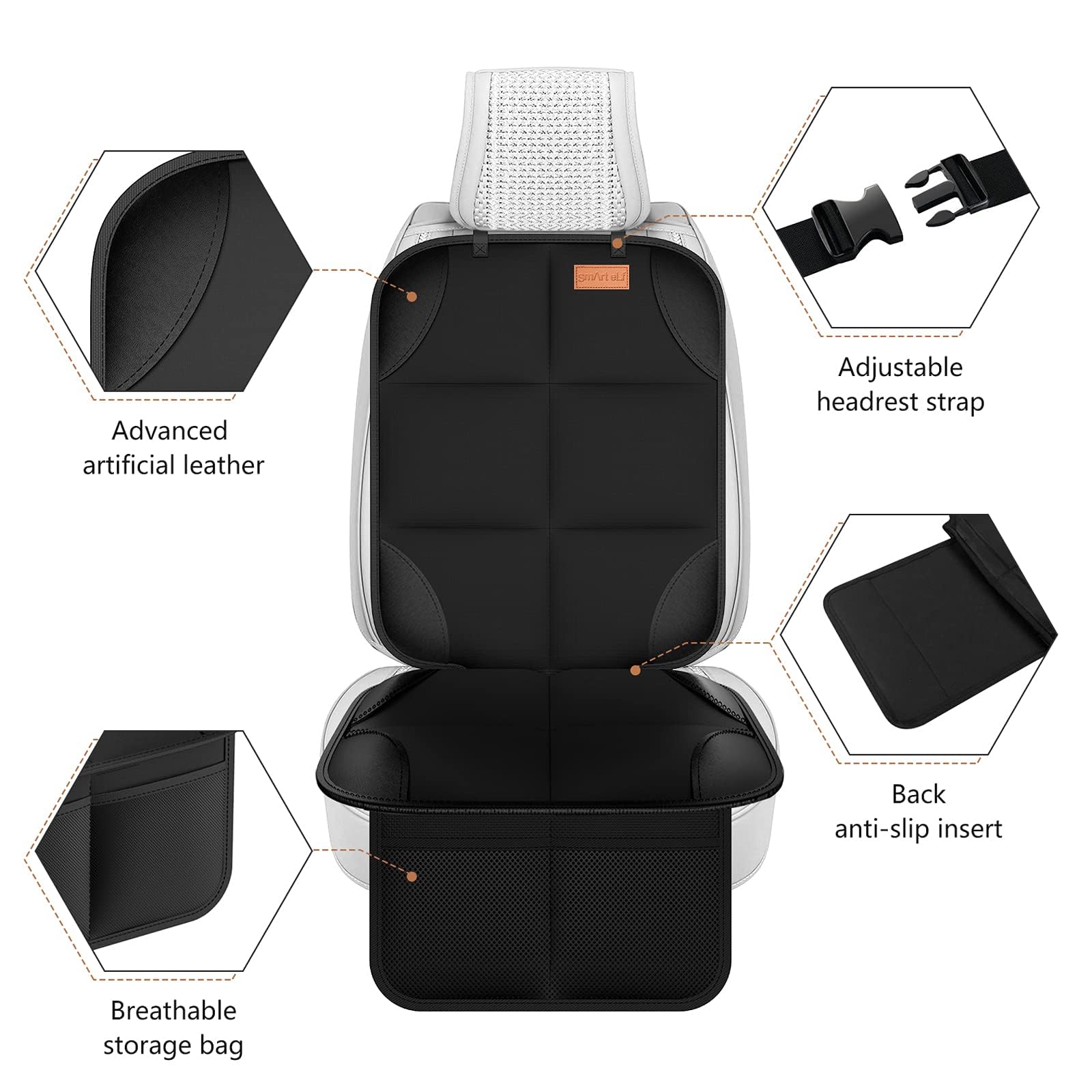 SMART ELF car seat protector back seat coverage protecting passengers from dirt and spills