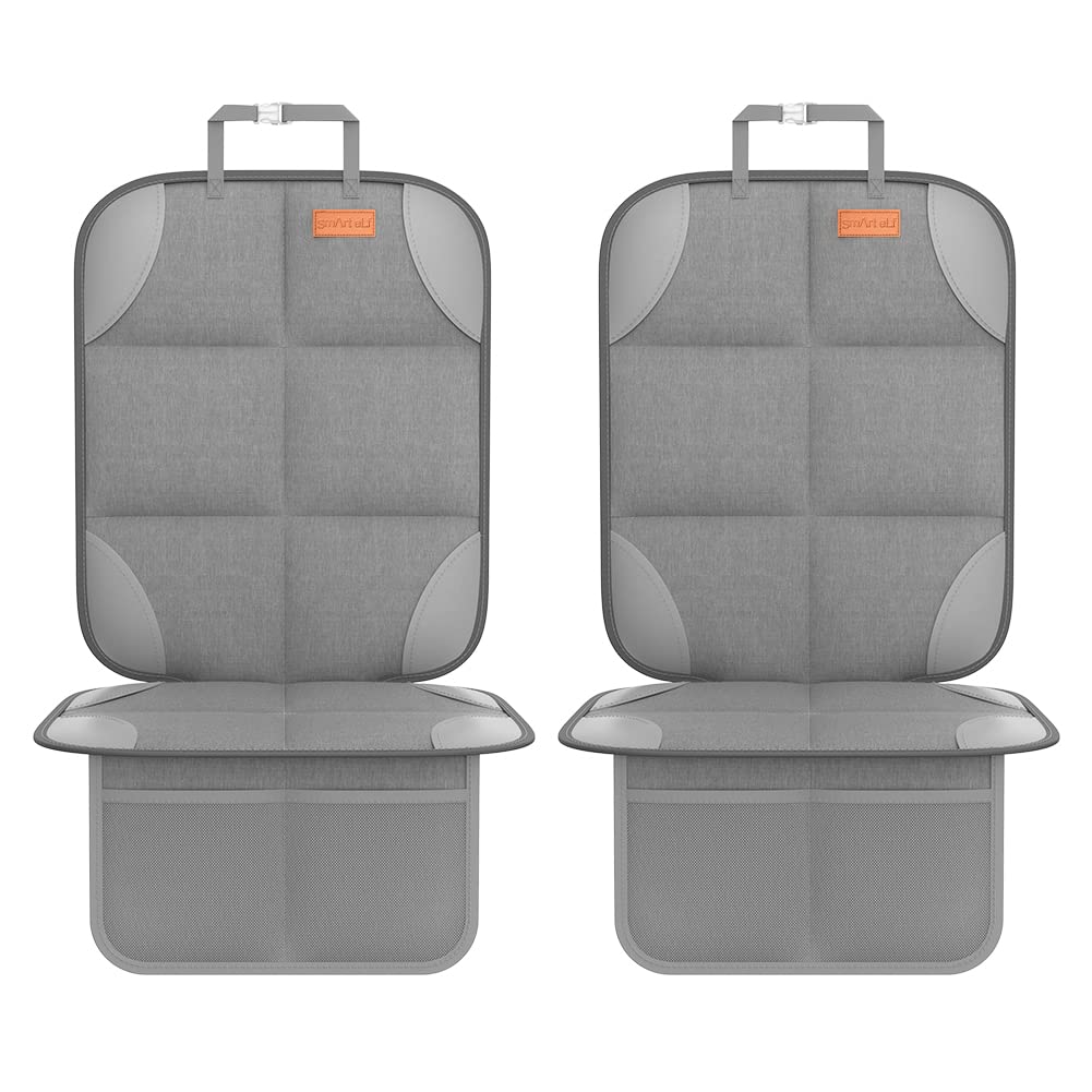 SMART ELF Car Seat Protector front view shows thick padding for spill protection