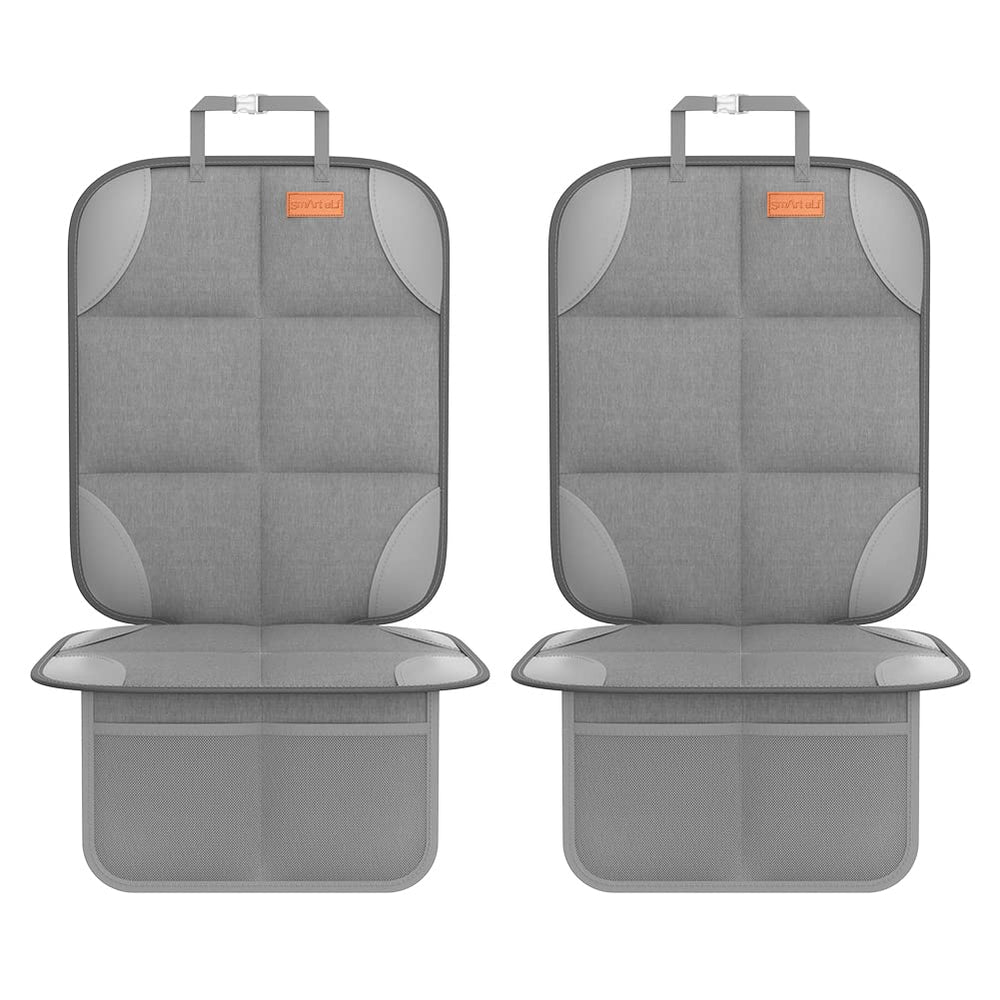 SMART ELF Car Seat Protector front view shows thick padding for spill protection