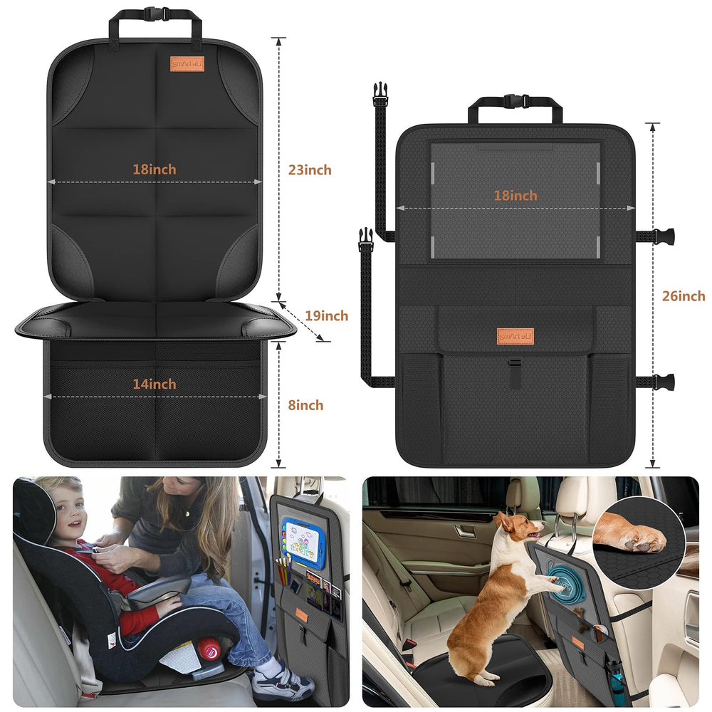 SMART ELF waterproof car seat protector coverage shields seats from spills.