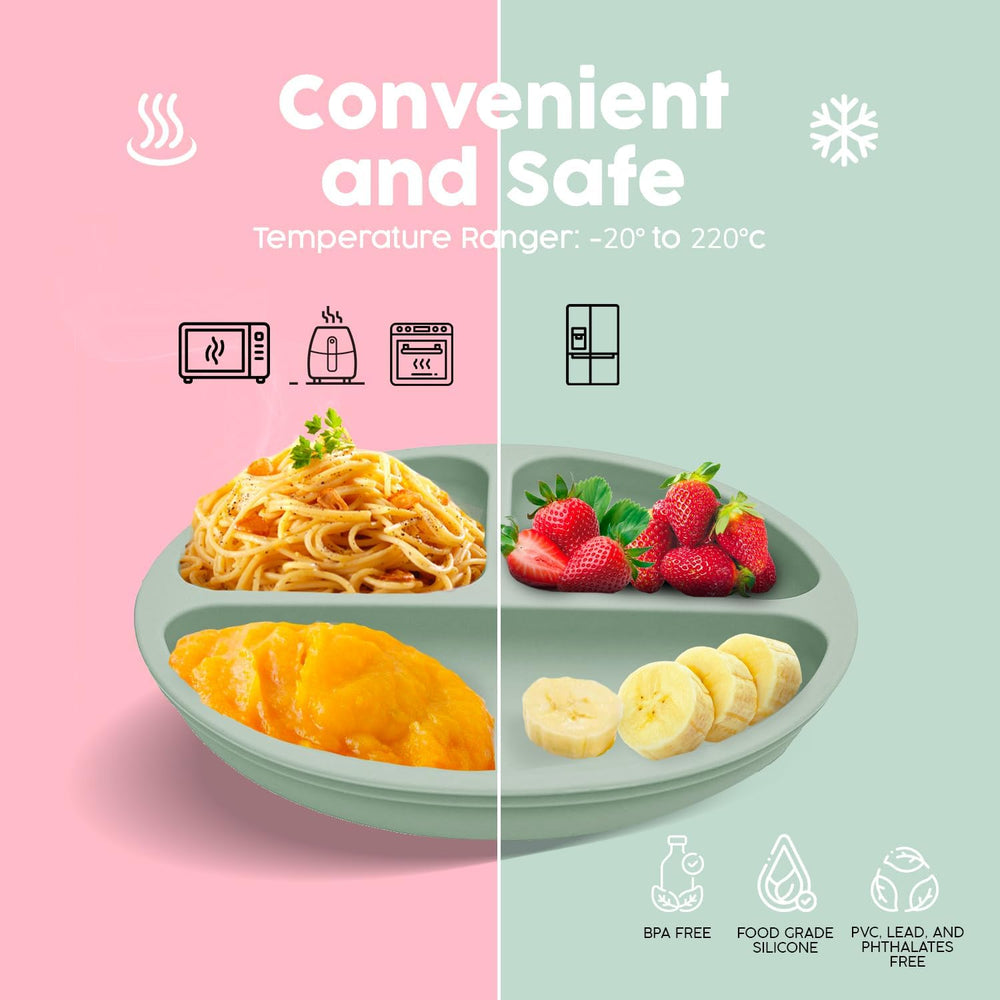 SMART MOMMY 2025 suction bowl with strong base minimizes spills during meals.