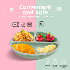 SMART MOMMY 2025 suction bowl with strong base minimizes spills during meals.