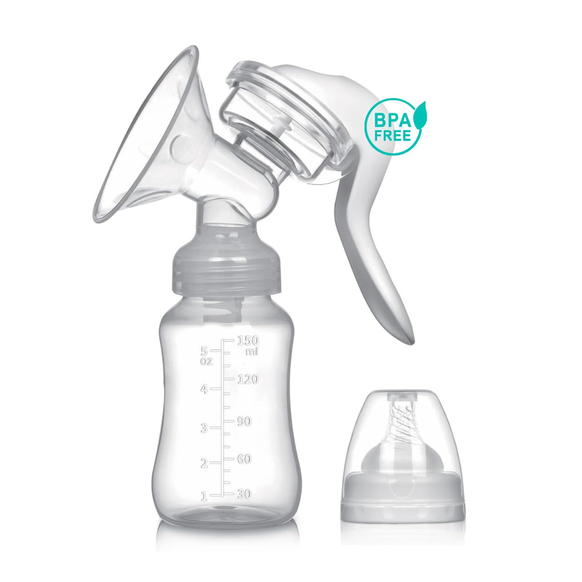 SMART MOMMY manual breast pump handle—ergonomic grip for comfortable, fatigue-free pumping.