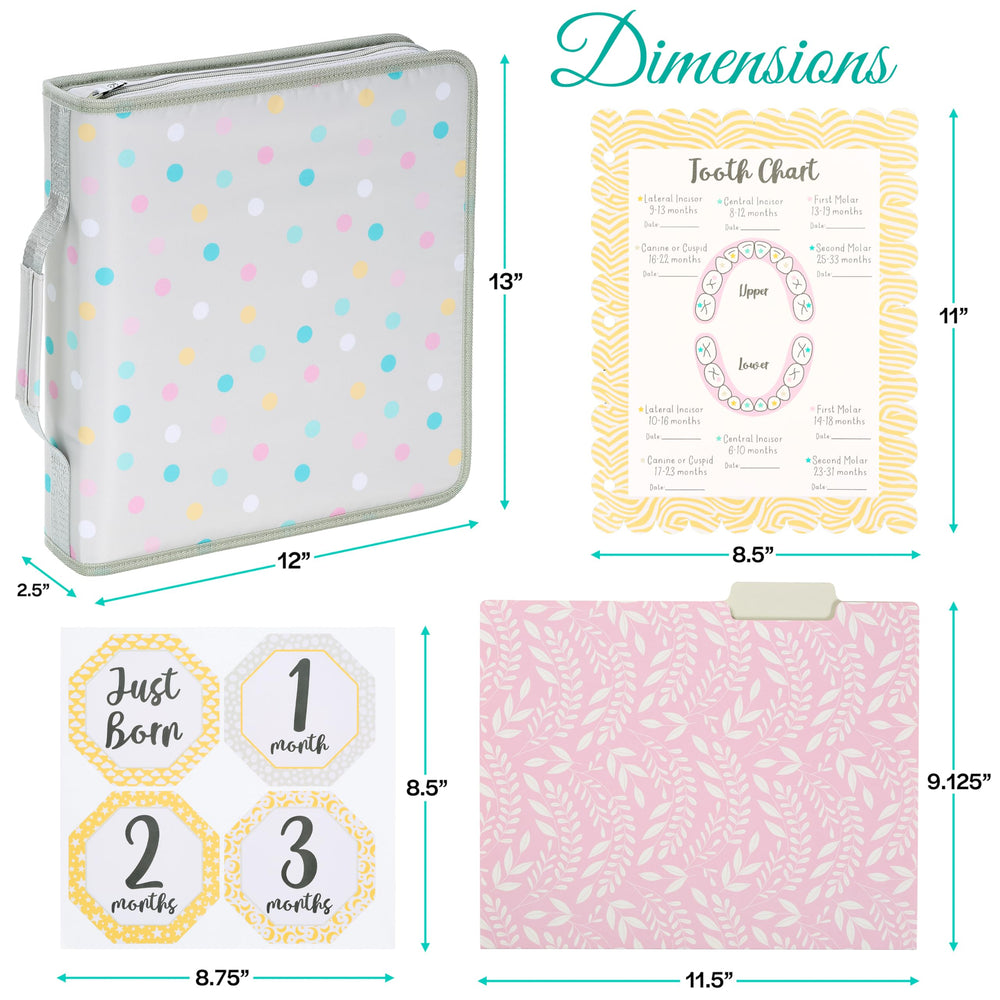 Smart Start Binders inside pockets for easy access to documents and keepsakes during busy days.