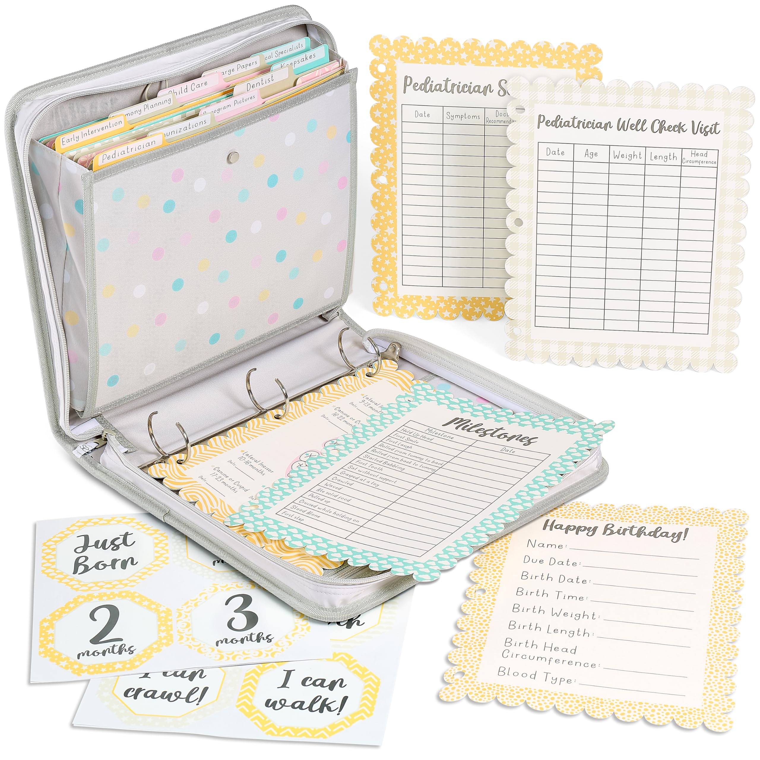 Smart Start Binders baby keepsake binder cover, organized memories ready for quick reference.