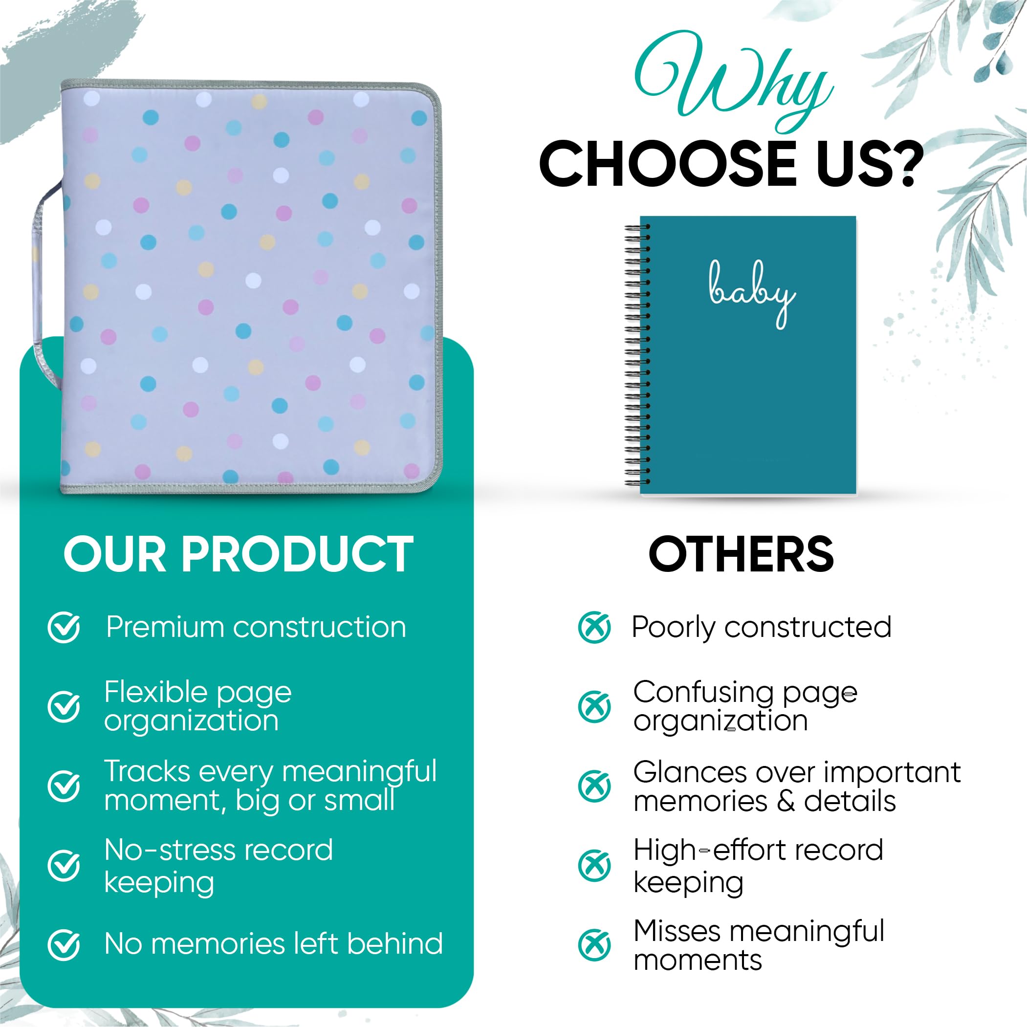 Smart Start Binders easy-access closure simplifies handling during chaotic parenting moments.