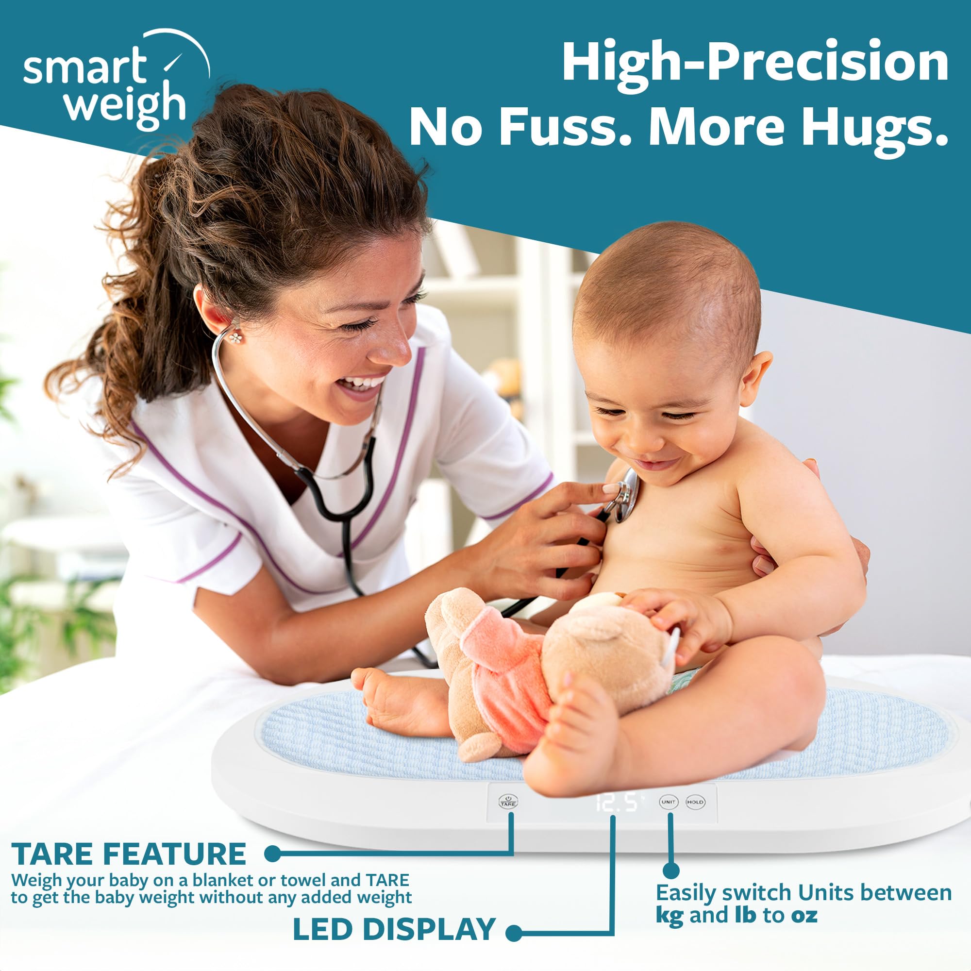 Smart Weigh scale hold function keeps reading visible after weighing