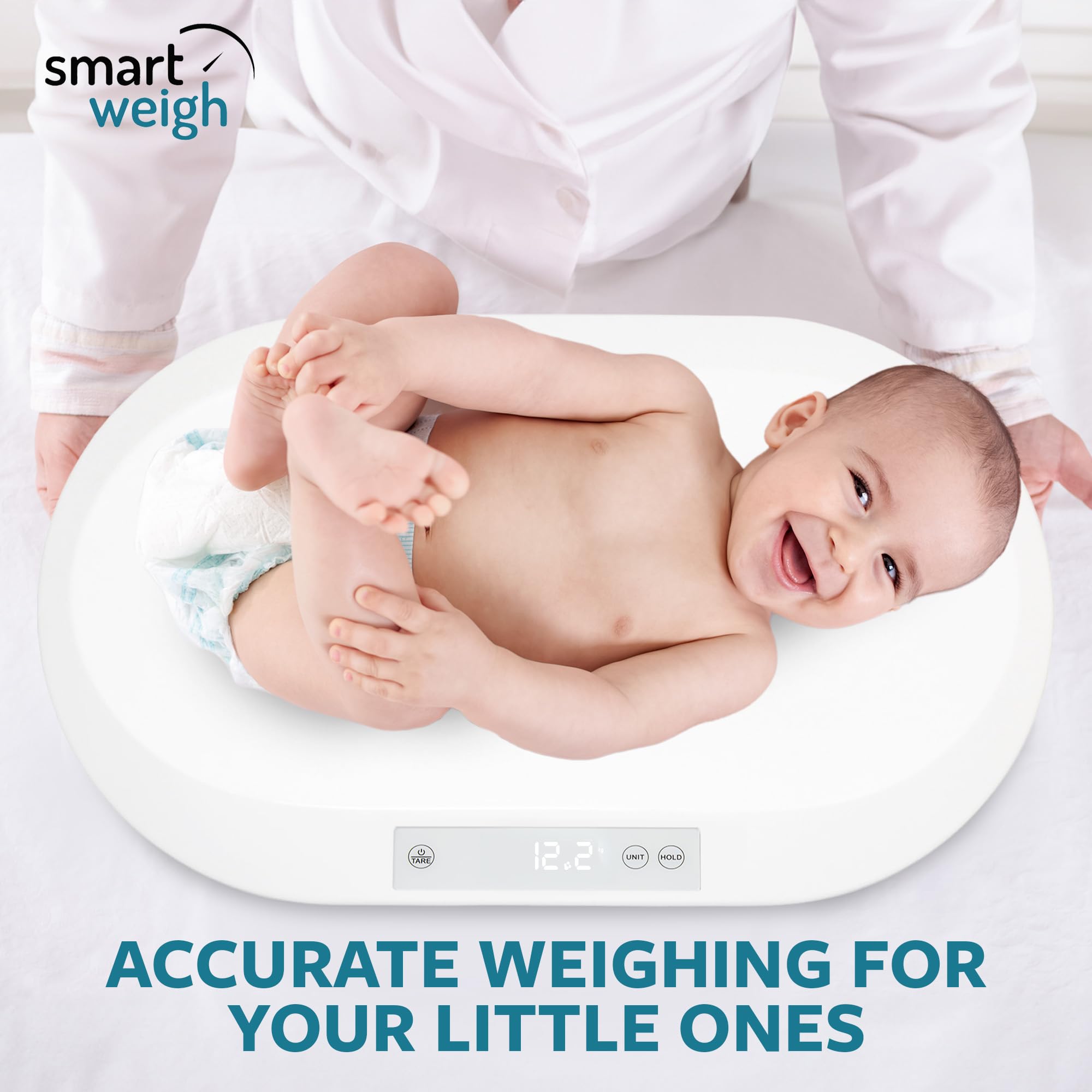 Smart Weigh scale with built-in measuring tape for quick length checks