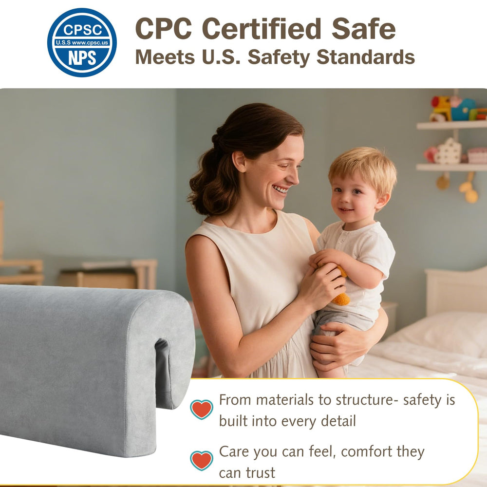 Smashier 2.3ft bed rail protector provides compact coverage for small beds.