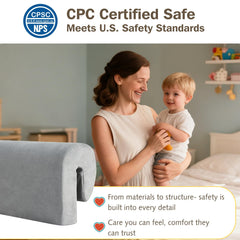 Smashier 2.3ft bed rail protector provides compact coverage for small beds.