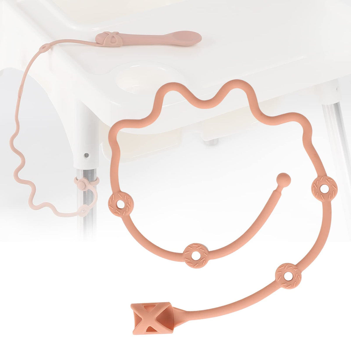 SMAutoLife baby spoons self-feeding orange set aids easy grip during meals.
