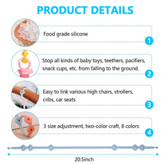SMAutoLife stroller clip in use demonstrates bright colors supporting visual and motor development.
