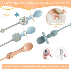 SMAutoLife toddler utensils in use during mealtime with secure grip.